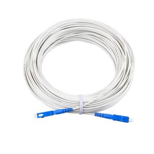 SC/UPC SINGLEMODE SIMPEX LSZH FTTH WHITE DROP PATCH CABEL